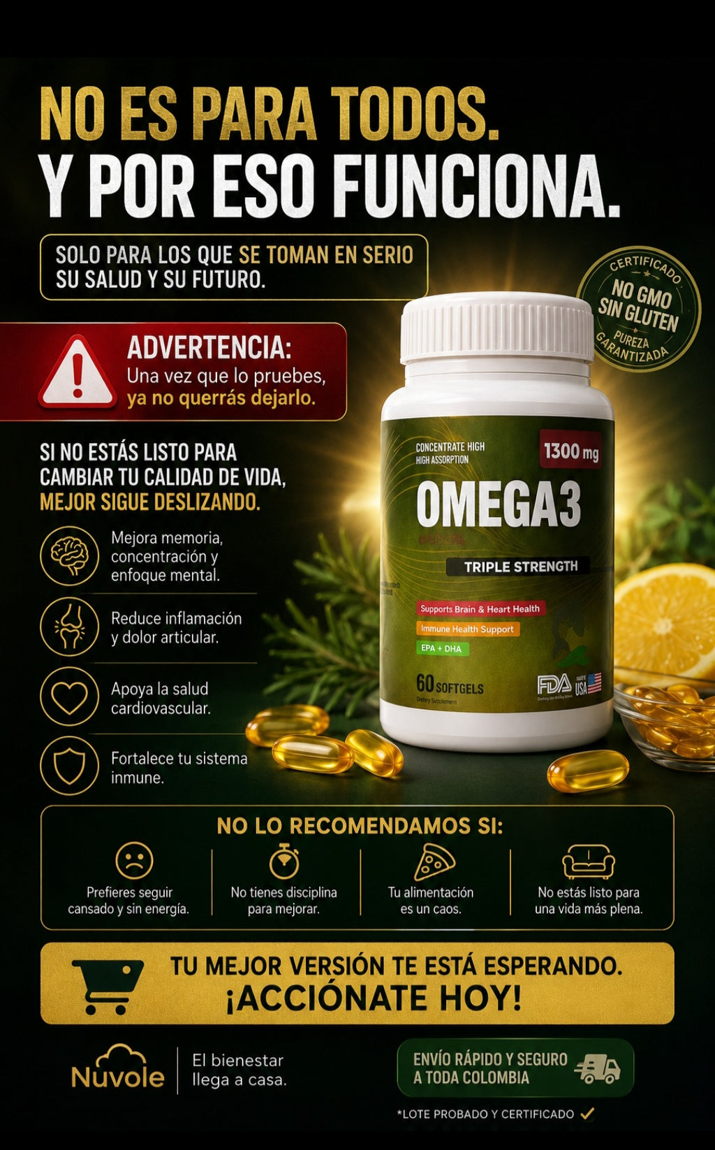 🧠❤️ OMEGA 3 – TRIPLE STRENGTH