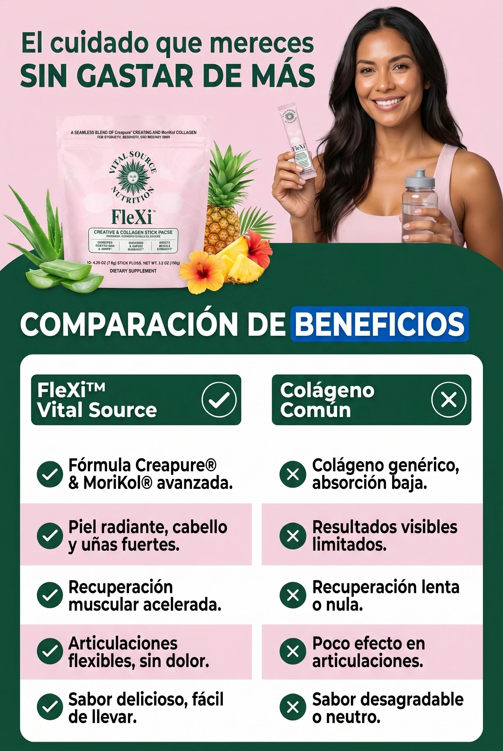 FLEXI - CREATINA & COLLAGEN stick packs