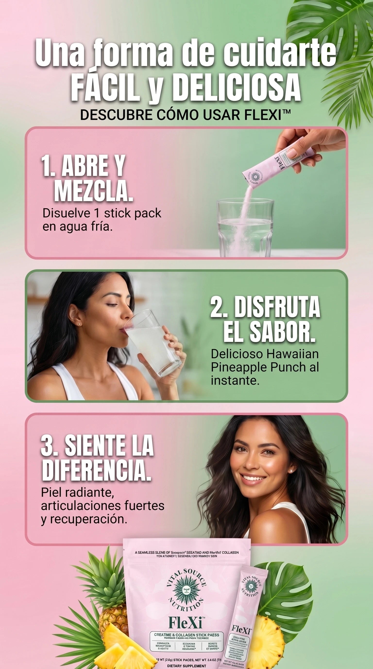 FLEXI - CREATINA & COLLAGEN stick packs