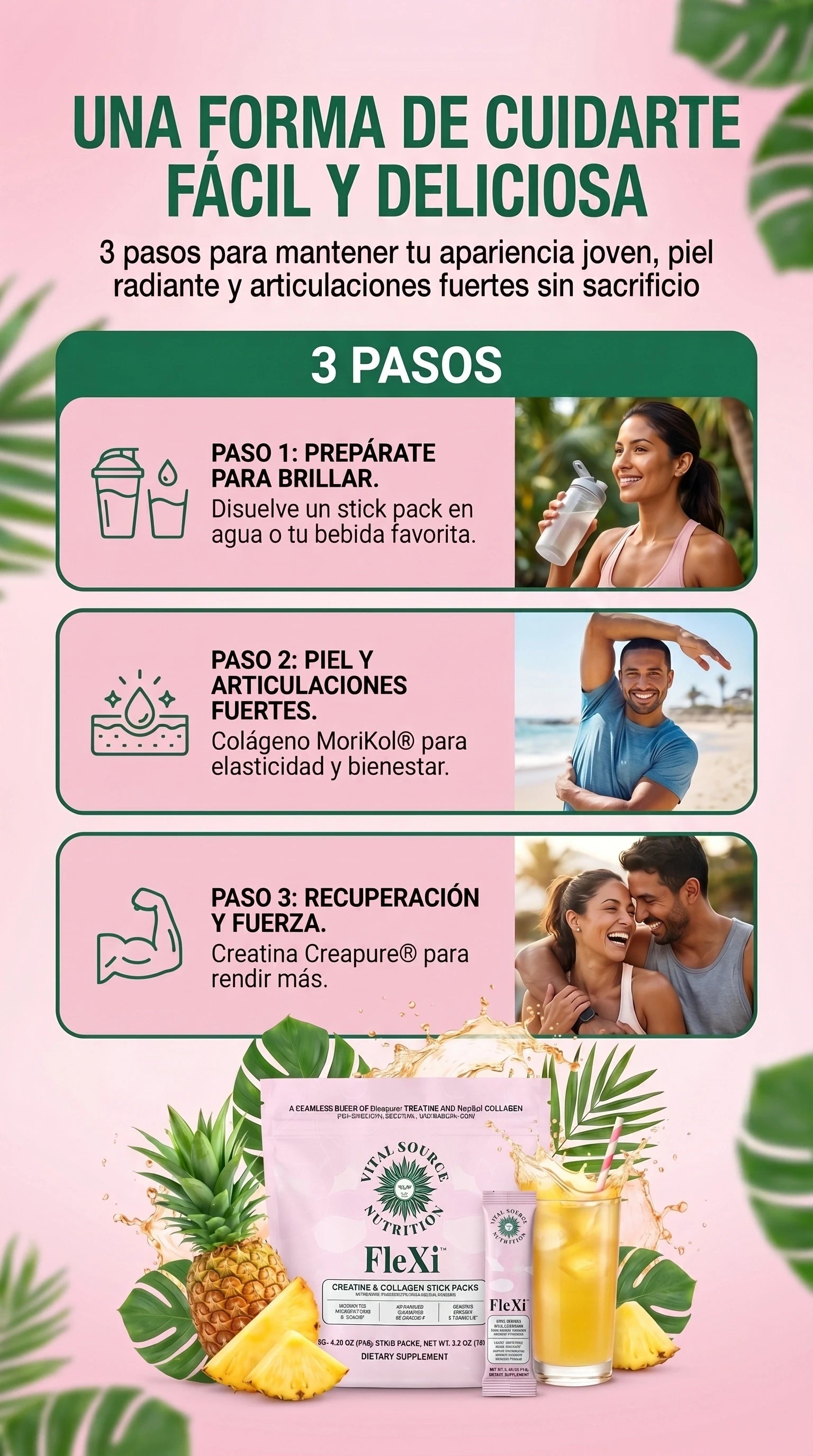 FLEXI - CREATINA & COLLAGEN stick packs