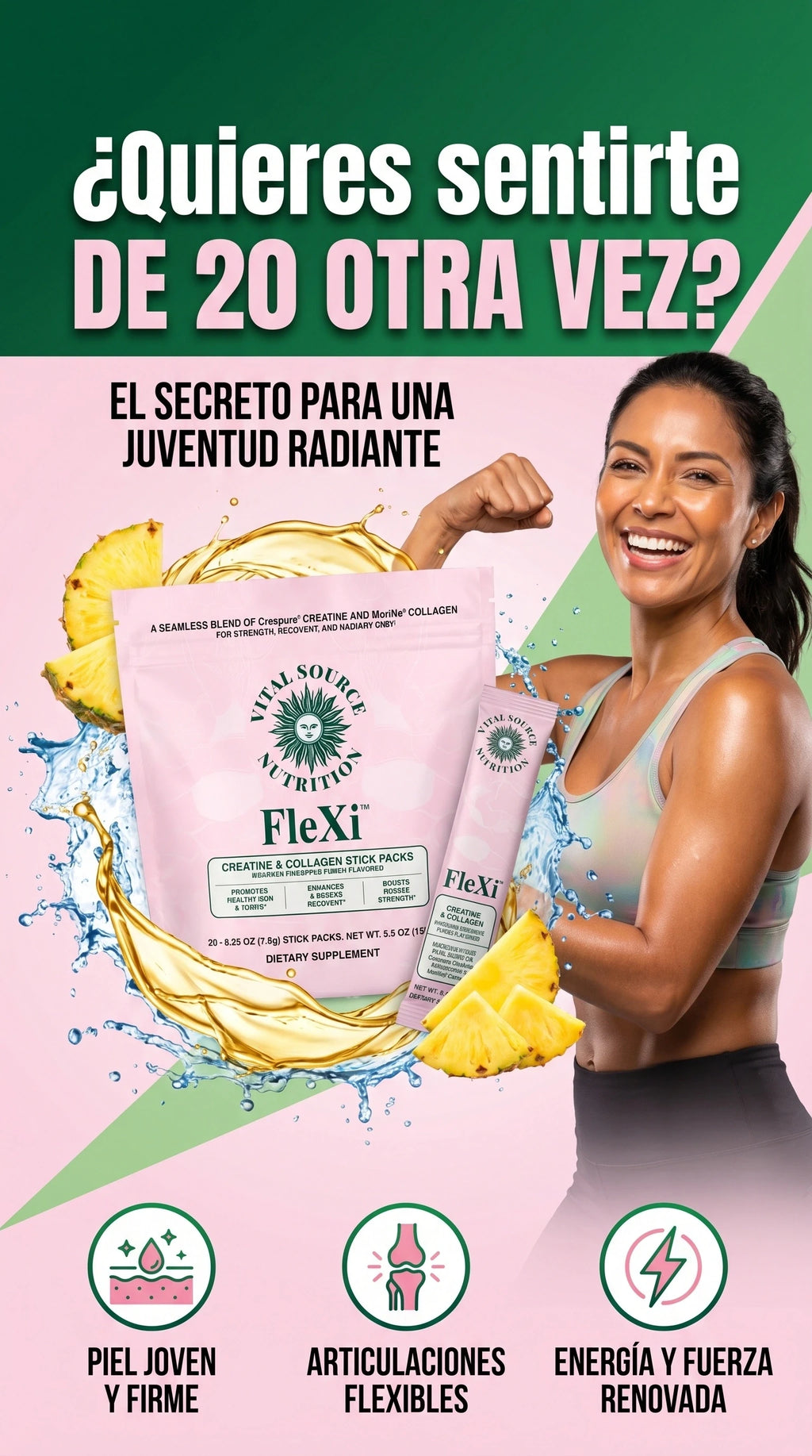 FLEXI - CREATINA & COLLAGEN stick packs