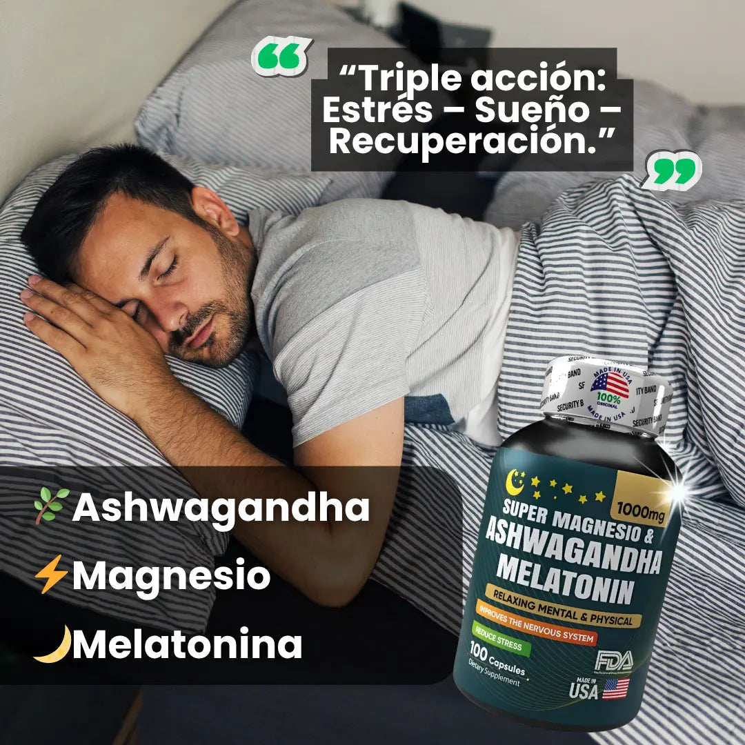 SUPERMAGNESIO + ASHWAGANDHA Y MELATONINA