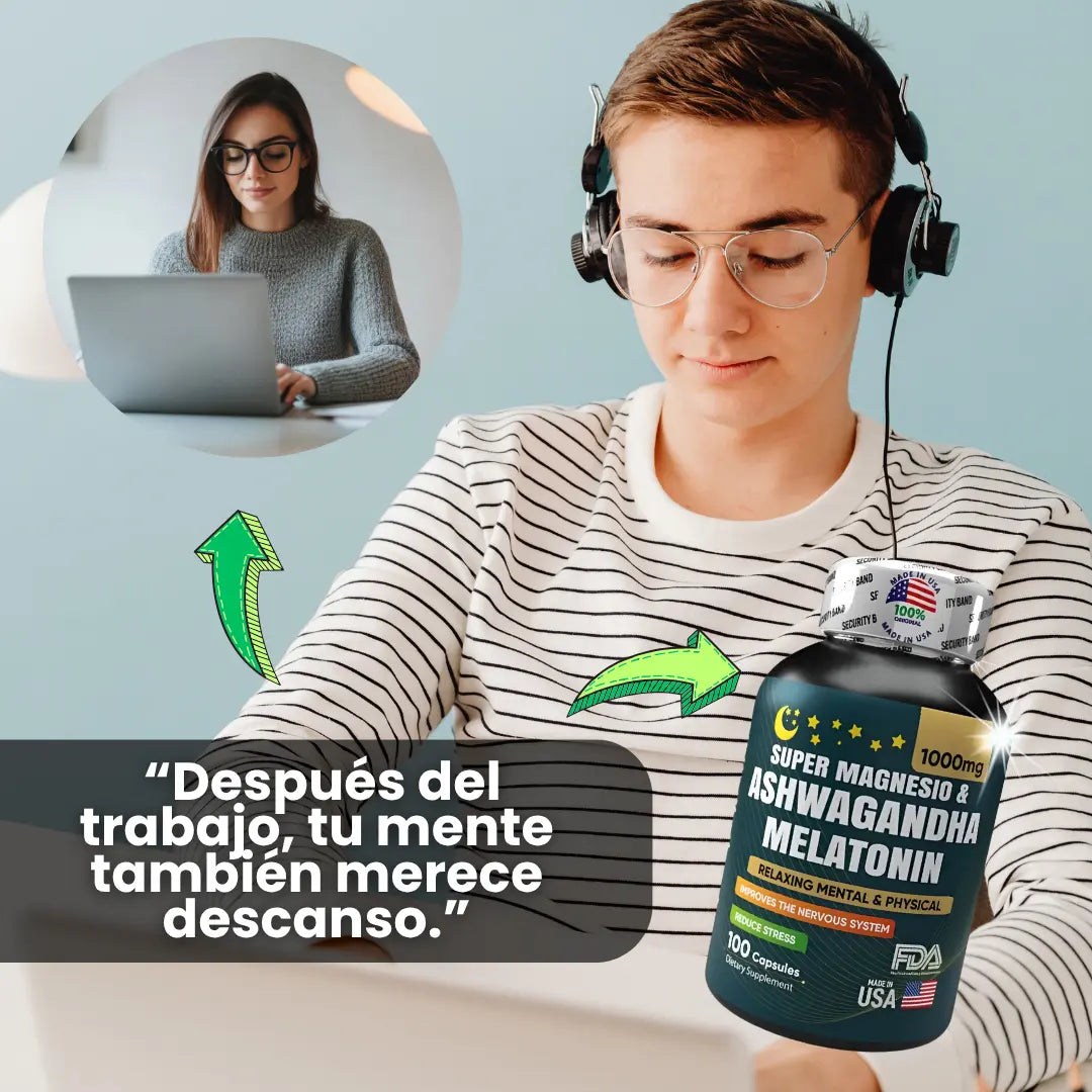 SUPERMAGNESIO + ASHWAGANDHA Y MELATONINA