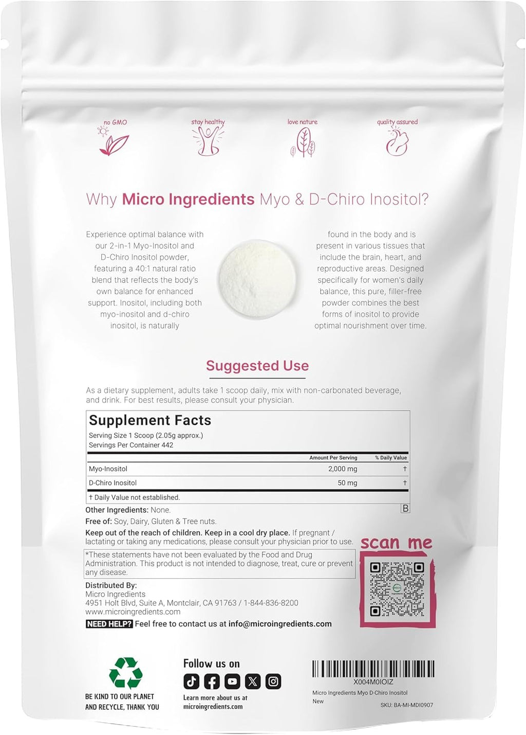 INOSITOL MICROINGREDIENTS PACK