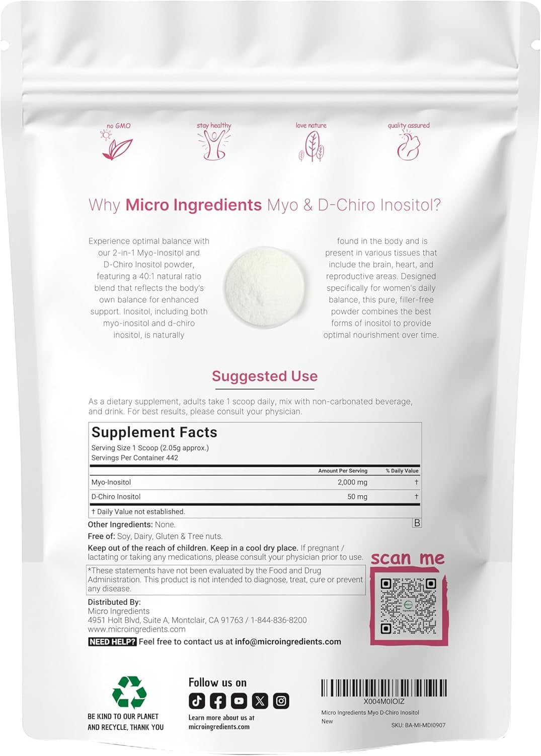 INOSITOL MICROINGREDIENTS PACK